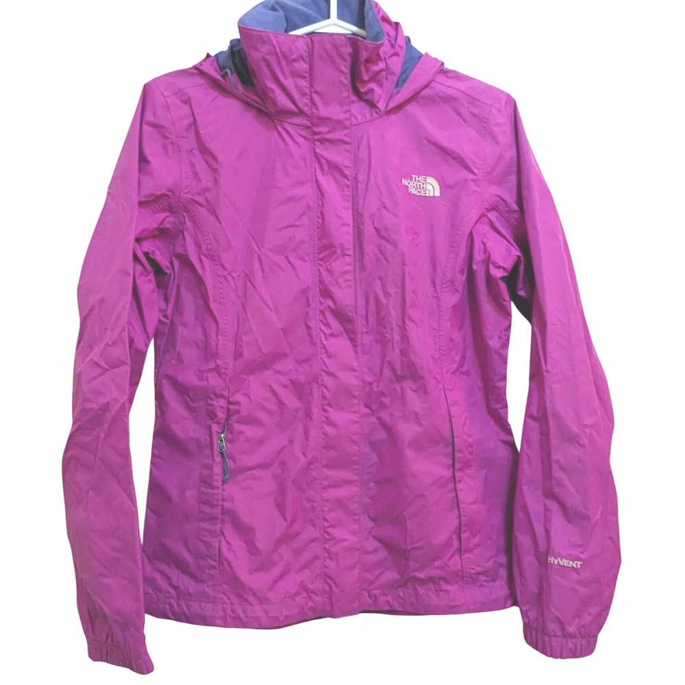 The North Face‎ Hyvent Purple Zip Up Hooded Jacket Activewear Hiking Women's S